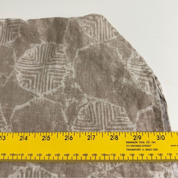 Axist Wave Washed Batik Linen Shirt Tan XL - Picture 7 of 7